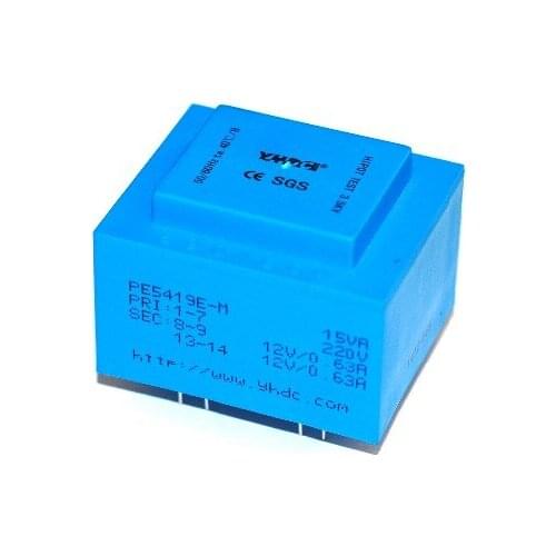 YHDC PE5419E-M Power 15VA Input Voltage 220V Output 2*18V Encapsulated transformer PCB Welding isolation transformer