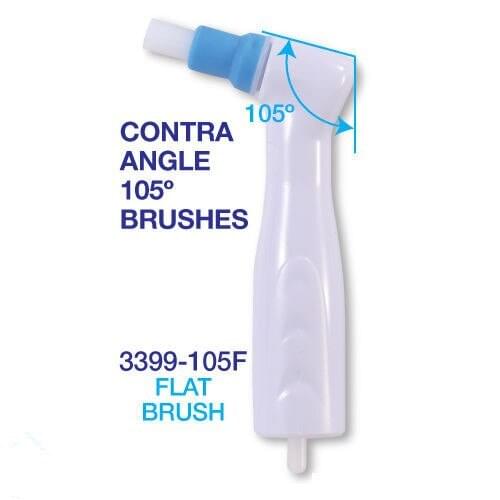 100pcs Dental Disposable 105 degree Prophy Angles - Flat Brushes