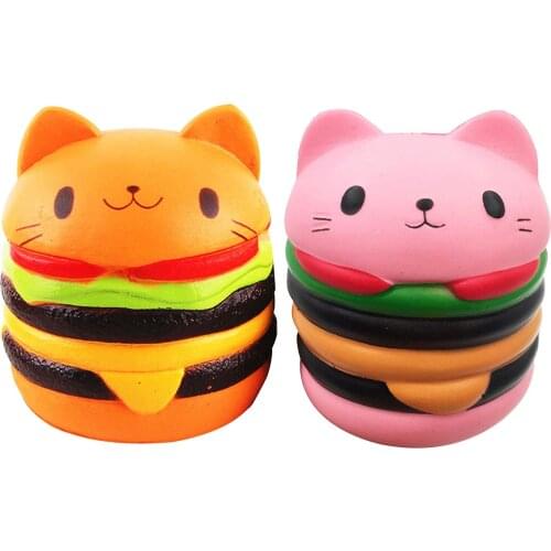 2 Different Cute Cat Head Squishy Cat Slow Rising Squeeze Healing Fun Kids Kawaii Kids Adult Toy Stress Reliever Toy