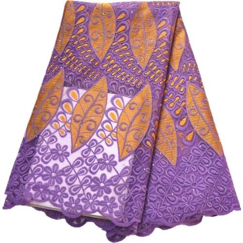 2020 high quality african lace fabric 5yards wholesale nigerian lace fabric for women dress african tulle lace with stones