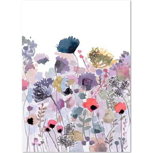 Modern Style Abstract Colorful Flowers Canvas Painting Wall Art Nordic Posters and Prints Wall Pictures for Living Room Decor