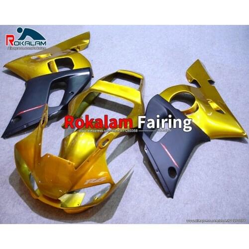 Motorbike Bodyworks For Yamaha R6 YZF600 1998 1999 2000 2001 2002 Yellow Matte Black Motorcyle Fairing Kit (Injection Molding)