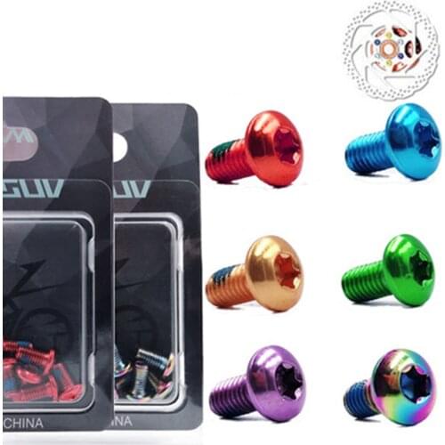 MOTSUV 12PCS/Pack Bicycle Disc Brake Rotor Bolts Torx Bolts T25 M5x10mm MTB 10B21 Alloy Steel Disc Brake Rotor Fixing Screws