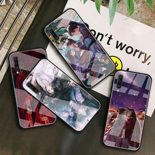 Tian Guan Ci Fu Fiction cartoon DIY Tempered Glass Phone Case for Samsung Galaxy A10E A10S A20E A20S A40 A50 A60 A70 A80 A6 A7