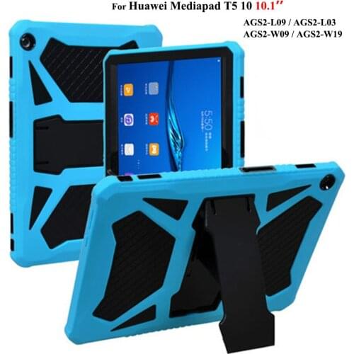 For Huawei MediaPad T5 10 10.1" Heavy Duty Armor Case For Huawei T5 10 AGS2-W09/L09/L03/W19 Shockproof Silicone PC Cover