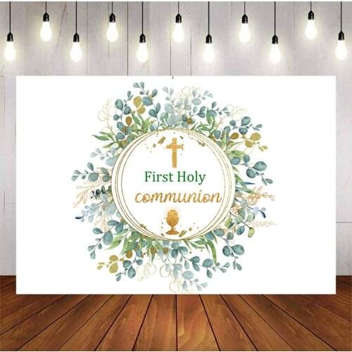 First Holy Communion Baptism Backdrops for Photoshoot Photo Background Baby Shower Photography Props Kids Picture Party Event