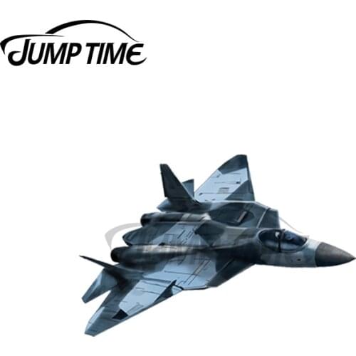 JumpTime 13 x 3.6cm For Fighter Sukhoi Su-57 Scratch-Proof Decal Trunk Windshield Bumper Car Stickers Refrigerator RV Decoration