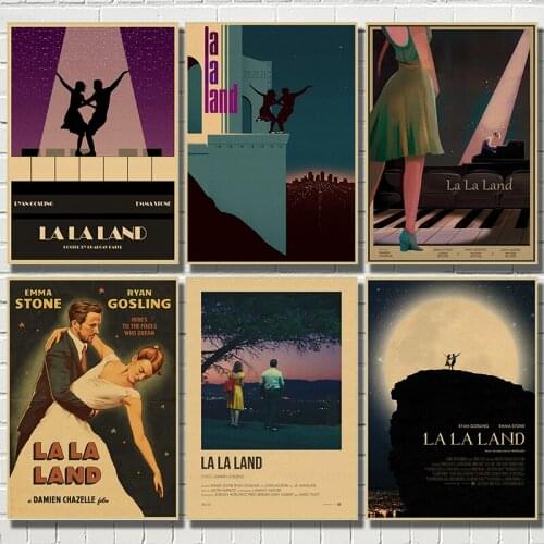 WTQ LA LA LAND Canvas Painting Classic Movie Retro Poster Wall Decor Wall Art Picture for Living Room Decoration Home Deco