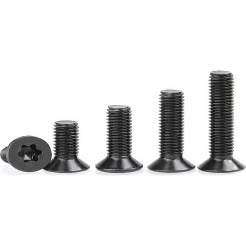 M2 M2.5 M3 M4 M5 M6 M8 Black 304 Stainless Steel GB2673 Six-Lobe Torx Head Flat Countersunk Screw Six Lobe Bolt Machine screw