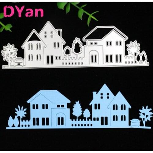 House Shape Villa Metal Die Cutting Dies Scrap Booking Embossing Folder Suit For Sizzix Fustella Big Shot Cutting Machine D009