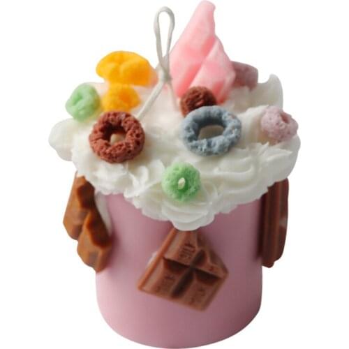 Mini Donut Candle Molds for Candle Making Dessert Macaron Muffin Cup Cake Silicone Mold DIY Fondant Molds Baking Accessories