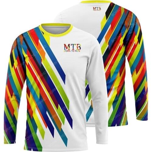 Mens Downhill Jerseys 2021 Short sleeve MTB Mountain Bike Shirts Offroad DH Motorcycle Jersey Motocross Sportwear BORNTORIDE