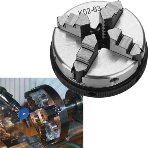 1Set 4-Jaw K02-63/M14 Lathe Chuck Self-Centering Chuck for Woodworking Metal Manual Chuck Lathe Parts Accessories Wholesale