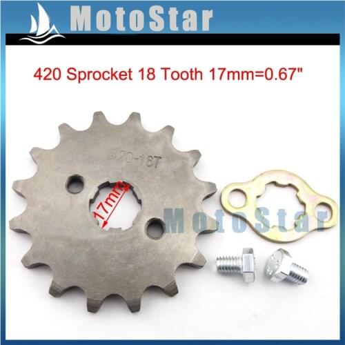 420 16 Tooth 17mm Front Chain Sprocket Gear For 50cc 70cc 90cc 110cc 125cc 140cc 150cc 160cc ATV Quad Pit Dirt Trail Bike