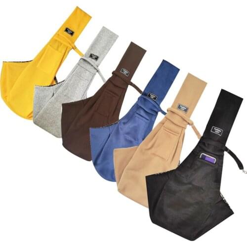 Portable Dog Shoulder Bag Outdoor Travel Dog Carrier Handsome Dog Handbag Canvas Single Tote Breathable Pet Shoulder Bag