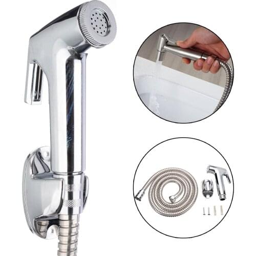 Portable Handheld Bidet Spray Shower Head Toilet Cleaning Adapter Wall Bracket Hose Kit Bathroom Fixtures Bidets