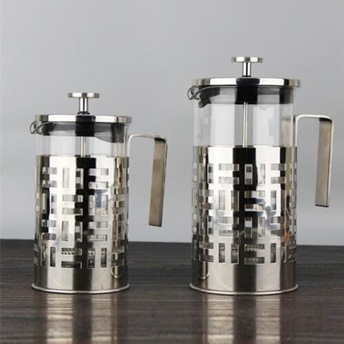 350 to 4350ml Manual Coffee French Presses Pot Glass Stainless Steel Plunger Tea Infuser Maker Filter Household Percolator Tool