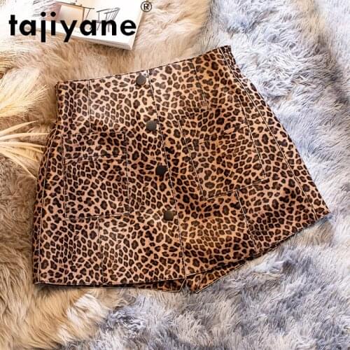 Tajiyane Summer Womens Real Sheepskin High Waist Shorts Genuine Leather Shorts Female Clothing Sexy Spodenki Damskie TN2365