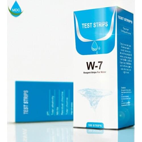 100PCS/50PCS MDC Water Quality Test Strip PH Test Paper 7-in-1 Seawater Freshwater Pool SPA Aquarium Fish Pond Precision Test