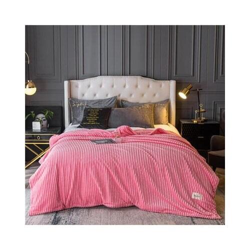 Spring and summer solid color air conditioning milk cashmere coral cashmere blanket single layer magic cashmere blanket flannel