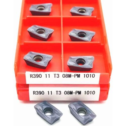 R390 11T308 PM 1010 Internal Turning Tool Cermet Grade Carbide Inserts CNC Lathe Metal Cutting Tool Turning Insert