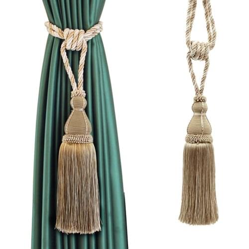 1Pc Polyester Tassel Tiebacks Curtain Holder Handmade Tassel For Decoration Rope Curtain Hanging Balls for Living-room Accessory