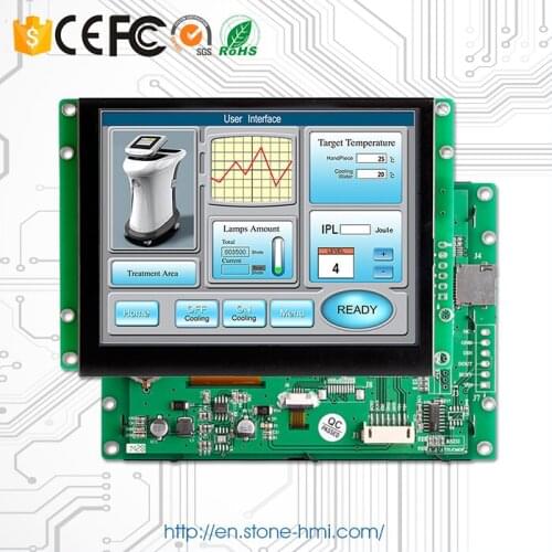 LCD Touch Panel 5.0 inch with Driver & Controller & RS232 USB UART Port Support Any MCU