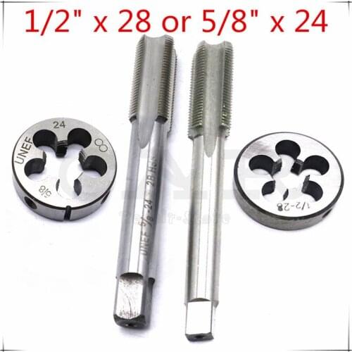 1/2"-28 or 5/8"-24 Gunsmithing Tap and Die Set Auto Repair Tool