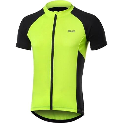 ARSUXEO Summer Mens Short Sleeve Cycling Jersey 2020 Breathable Quick Dry MTB Bicycle Shirt Road Mountain Bike Clothing