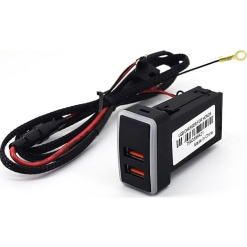 1PC 12V 24V Ambient light Charger Car Interface Socket Double Connector Double QC3.0 Voltage Display For BYD F6