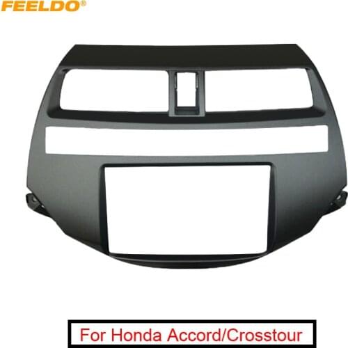 FEELDO Car Radio Dash Panel Fascia Frame Adapter for Honda Accord/Crosstour 2DIN ABS Fascia Installation Frame Trim Kit