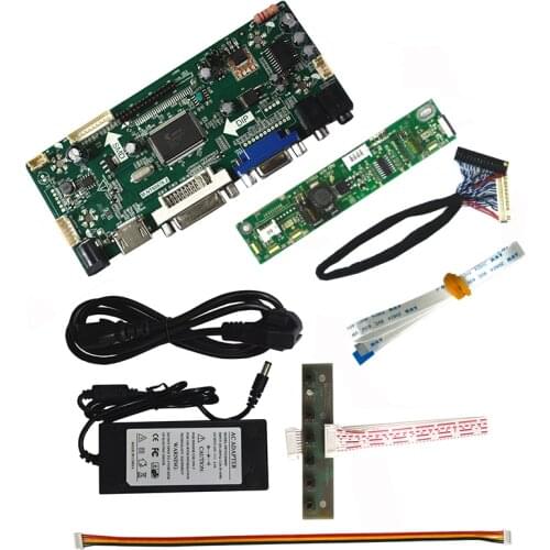 Free Shipping HDMI DVI VGA Audio LCD Controller Board +12V 4A Power Adapter+1.5m HDMI Cable