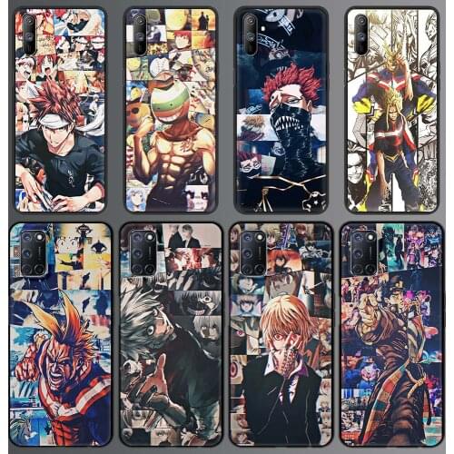 Hot Anime Role My Hero Academia For Realme C3 8 7 6 Pro C21 Phone Case For OPPO A53 A52 A9 2020 Soft Black Silicone Luxury Cover