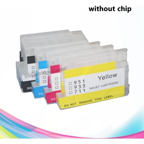 CISSPLAZA 2sets NO CHIP ciss cartridge Refill ink Cartridge compatible for HP932 950 OfficeJet Pro 6100 6600 6700 7110 7610 7612