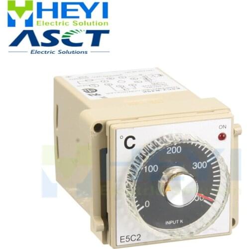E5C2 AC 220V temperature controller relay output K input pointer with/without socket