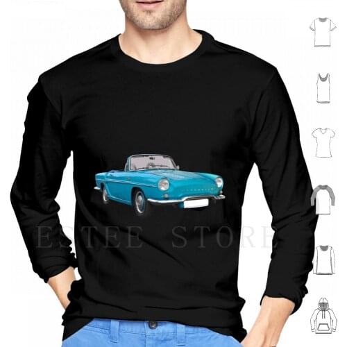 Caravelle Hoodies Long Sleeve Caravelle Light Blue Turquoise Car Cars French Europe Sport Sports Vehicle Automotive