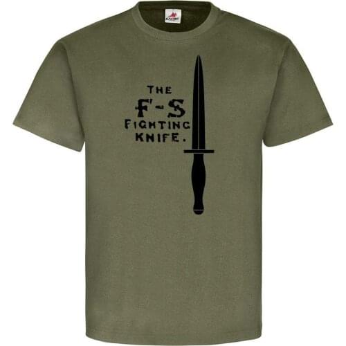 Hot Sell 2019 Fashion F-S Fighting Knife Messer Major Fairbairn Commando British Army O-Neck T Shirt