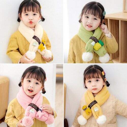 Cute Kids Scarf Boys Girls Baby Winter Warm Scarf Women Plush Soft Scarf Children Neck Collar Keep Warm Accessories