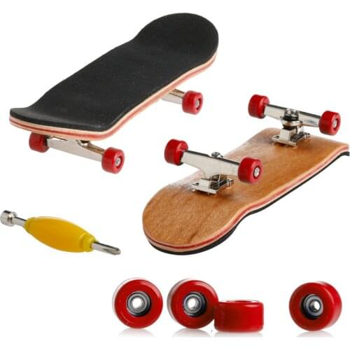 Mini Fingerboard Professional Fingers Skateboard Maple Wood DIY Assembly Skate Boarding Toy Christmas Gift For Children
