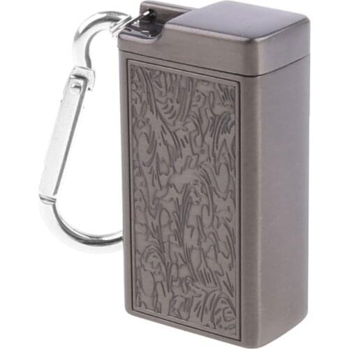 Smoke Tray Mini Portable Ashtray Outdoor Keychain Metal Pocket Holder