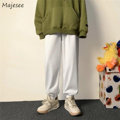 Sweatpants Men Plus Velvet Bundle Feet Ankle-length Winter Body Warm Thick Korean Style Loose Casual Straight Elasticity Ins New