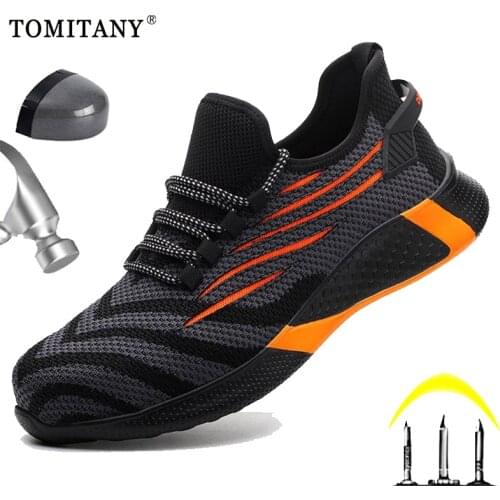 Work Safety Shoes Men Brand Anti-Smashing Steel Toe Cap Puncture Proof Zapatos Hombre Lightweight Sneaker Work Boots Men Size 50