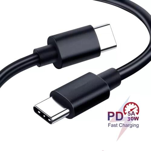 Original PD 60W 3A USB C to USB C fast Charging Cable For Honor X10 Max 30 9 Lite 8S 8a 9s 9a 2m Long For Black Shark 3 Pro ZTE