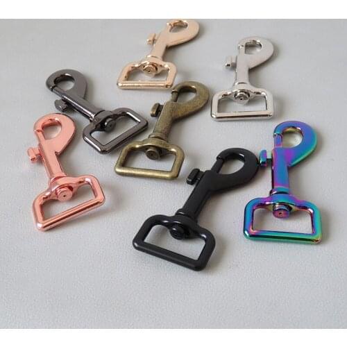 50Pcs/Lot 25mm Strong Metal Buckle Clasp Carabiner Belt Clip Loop Snap Hook For Dog Pet Leash Lock Hardware Sewing DIY Accessory