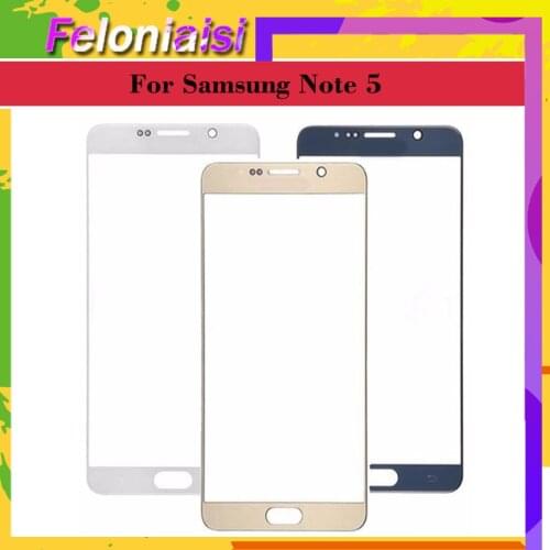 TouchScreen For Samsung Galaxy Note5 Note 5 N920F N9200 N920 Touch Screen Front Panel Glass Lens Outer Black White Gold