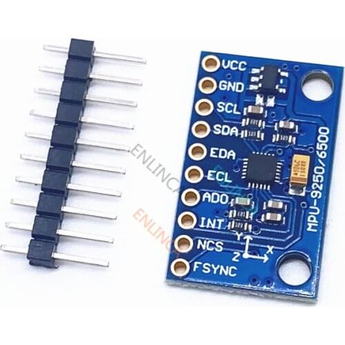 SPI IIC/I2C GY-9250 GY-MPU6500 9-Axis Attitude +Gyro+Accelerator+Magnetometer Sensor Board Module MPU9250 3-5V Power