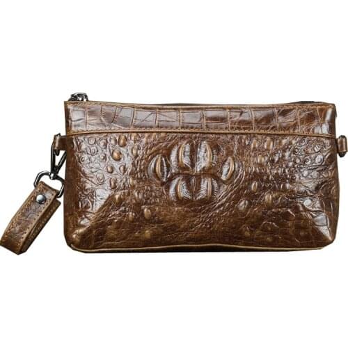 Women Genuine Leather Alligator Handbag Fashion Luxury Small Shoulder Bag Lady Designer Classic Real Leather Crossbody Bag Purse