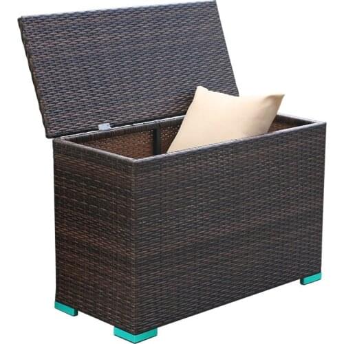 Outdoor Rattan Storage Basket Hotel Storage Box Clothing Storage Storage Box Large Woven Square Storage Basket