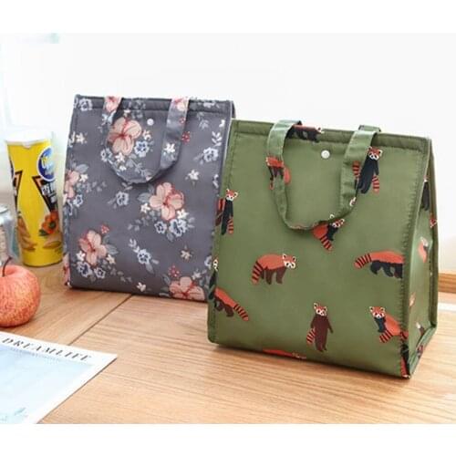 High Quality Waterproof Special Thermal Insulation Storage Tote Portable Insulated Lunch Box Pouch Cooler Canvas Cloth Food Bag