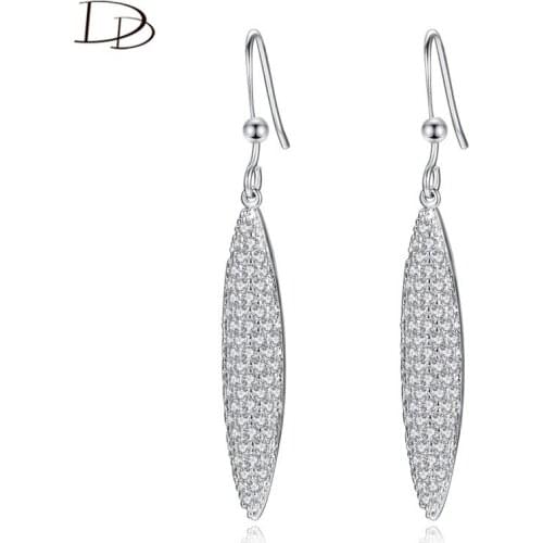 DODO Vintage Shuttle Shaped Drop Earrings For Women Full Shining AAA Zircon Rose Gold Color Elegant Wedding Jewelry Dangle E265